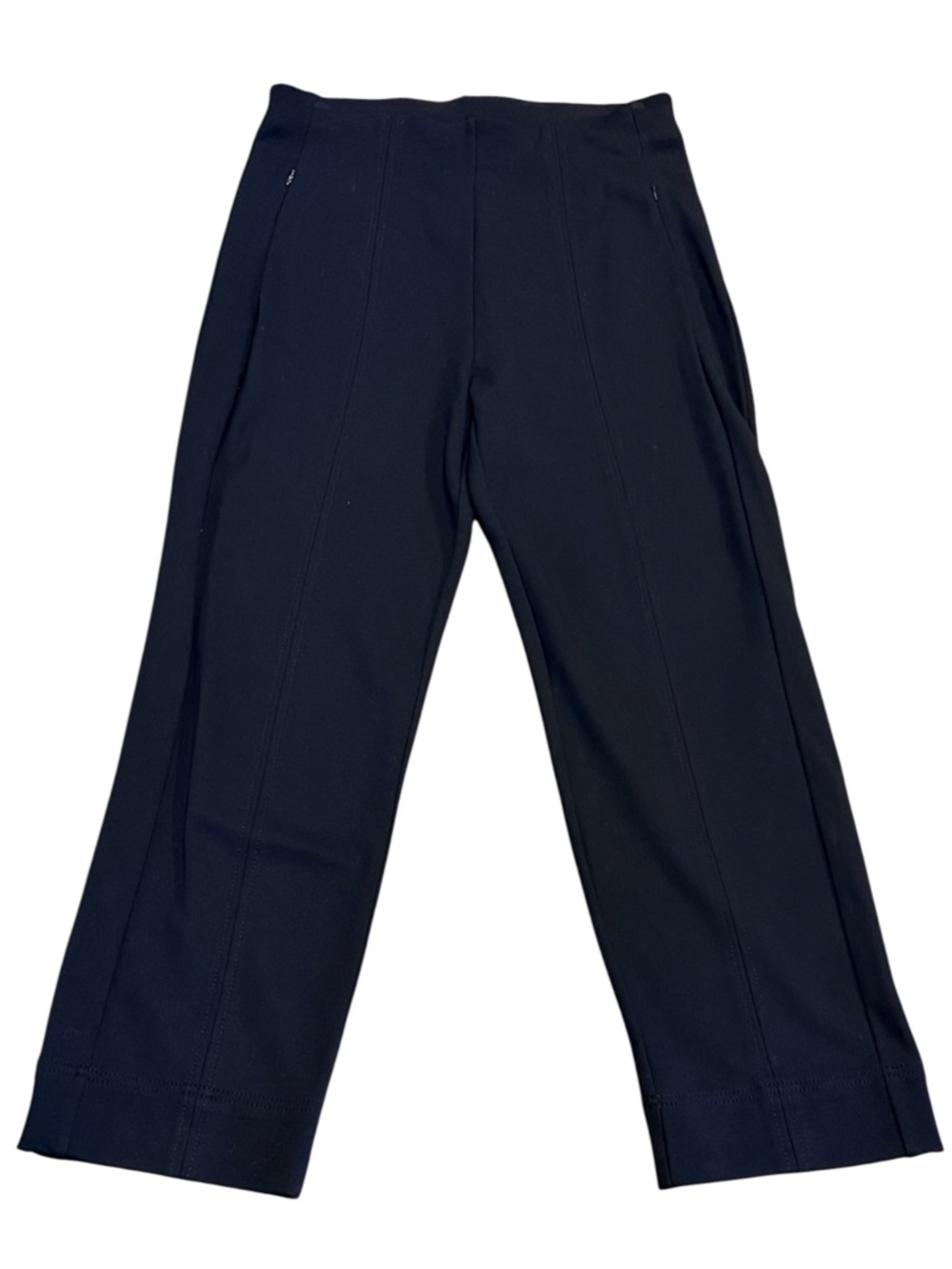 Me+Em Black Viscose Blend Ankle Trouser Zip Pocket Pull On Pants US 10